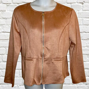 Mauve Pink Microsuede Jacket